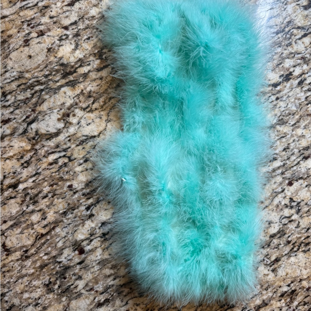 Fluffy Turquoise Top